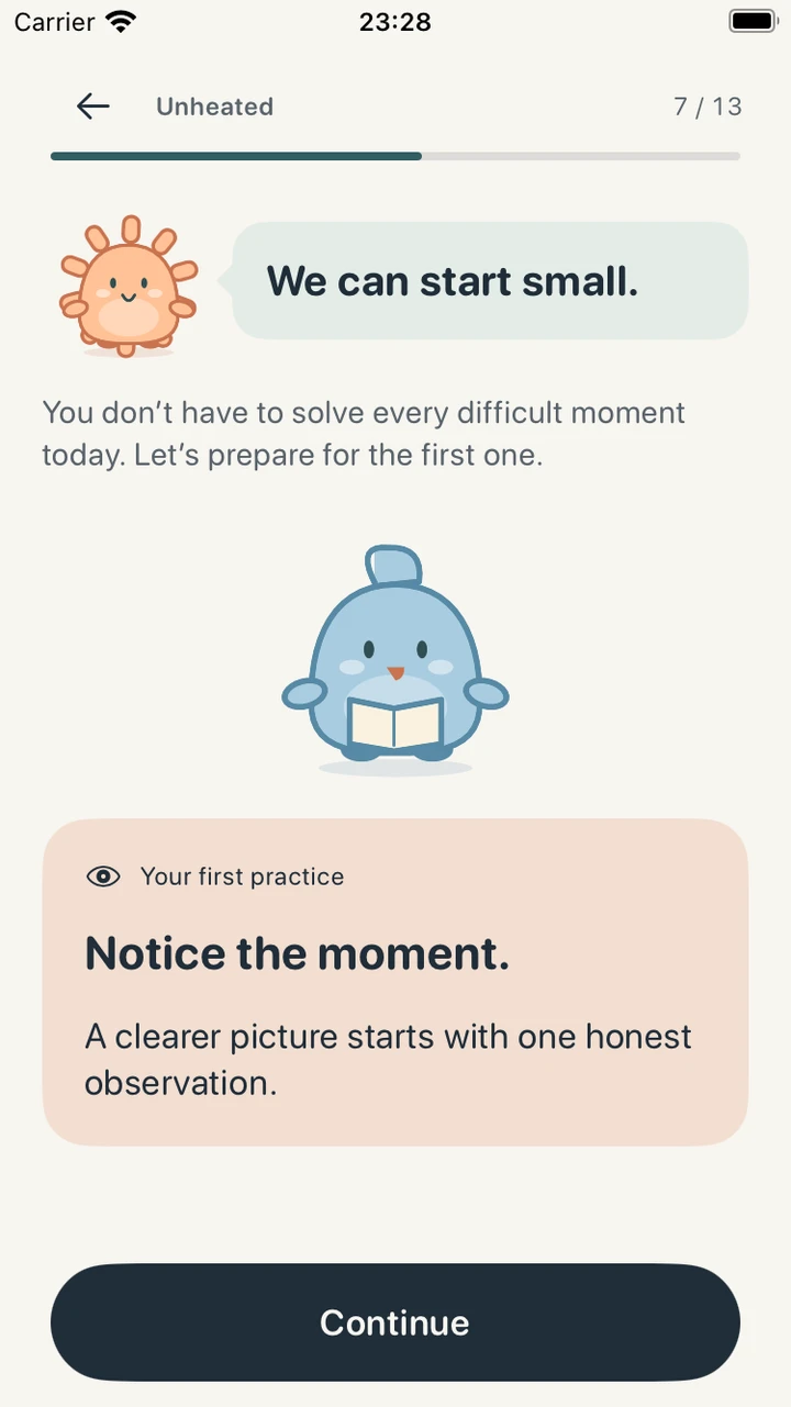 Unheated — practice